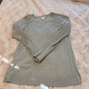 LOFT Heather Gray Knit Top